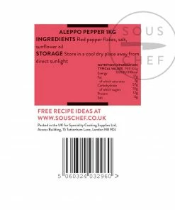 Sous Chef Ingredients Aleppo Pepper - Pul Biber 1kg