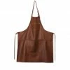 Dutchdeluxes Leather Zipper Apron In Classic Brown Cookware