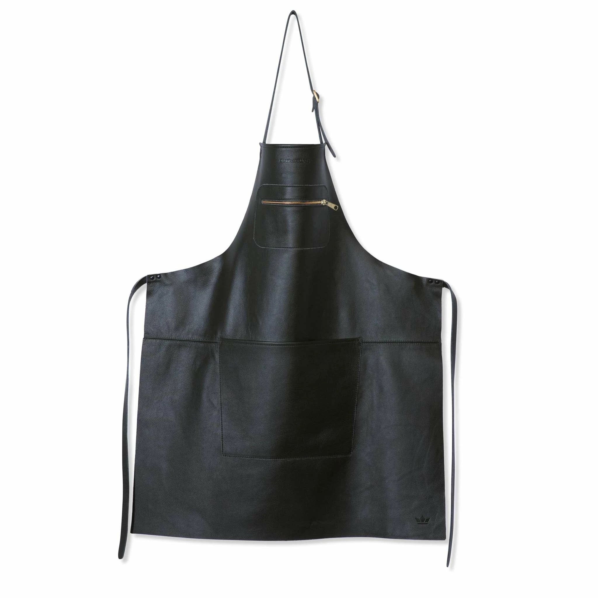 Dutchdeluxes Leather Zipper Apron In Classic Black 3 Dutchdeluxes Leather Zipper Apron In Classic Black