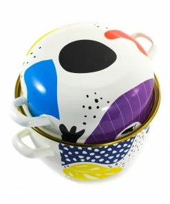 Kapka Cookware Abstract Enamel Mussel Pot 9 Kapka Cookware Abstract Enamel Mussel Pot