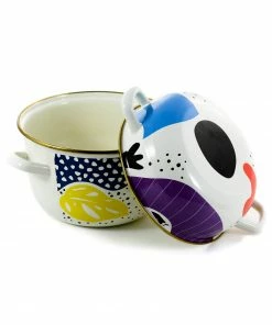 Kapka Cookware Abstract Enamel Mussel Pot 10 Kapka Cookware Abstract Enamel Mussel Pot