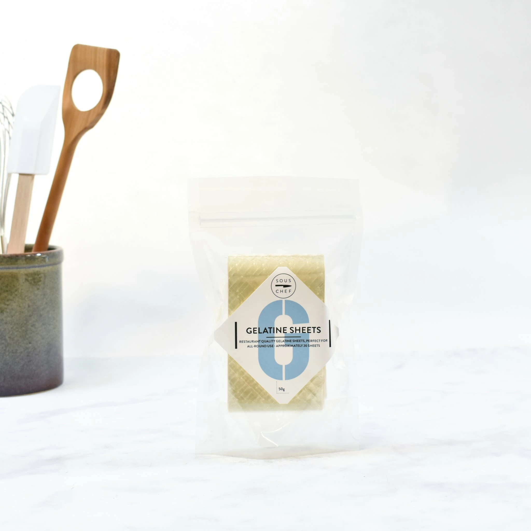Sous Chef Ingredients Gelatine Sheets 50g 5 Sous Chef Ingredients Gelatine Sheets 50g