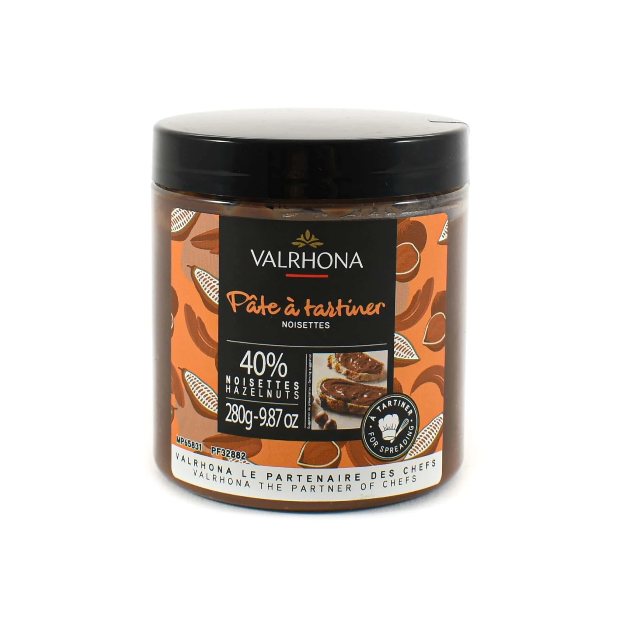 Valrhona Chocolate Hazelnut 40% Spread 280g Ingredients 3 Valrhona Chocolate Hazelnut 40% Spread 280g Ingredients