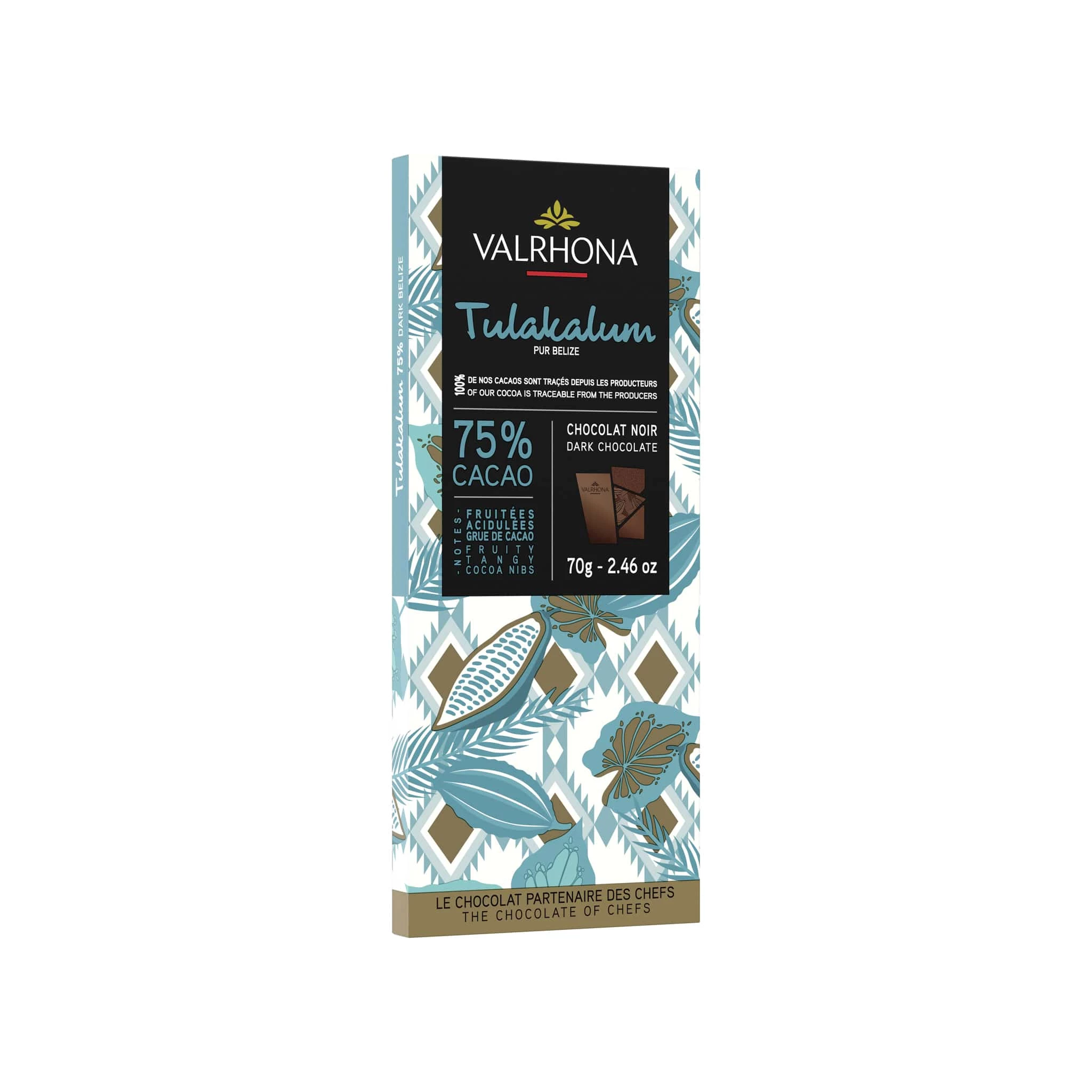 Valrhona Tulakalum 75% Dark Chocolate Bar 70g 3 Valrhona Tulakalum 75% Dark Chocolate Bar 70g