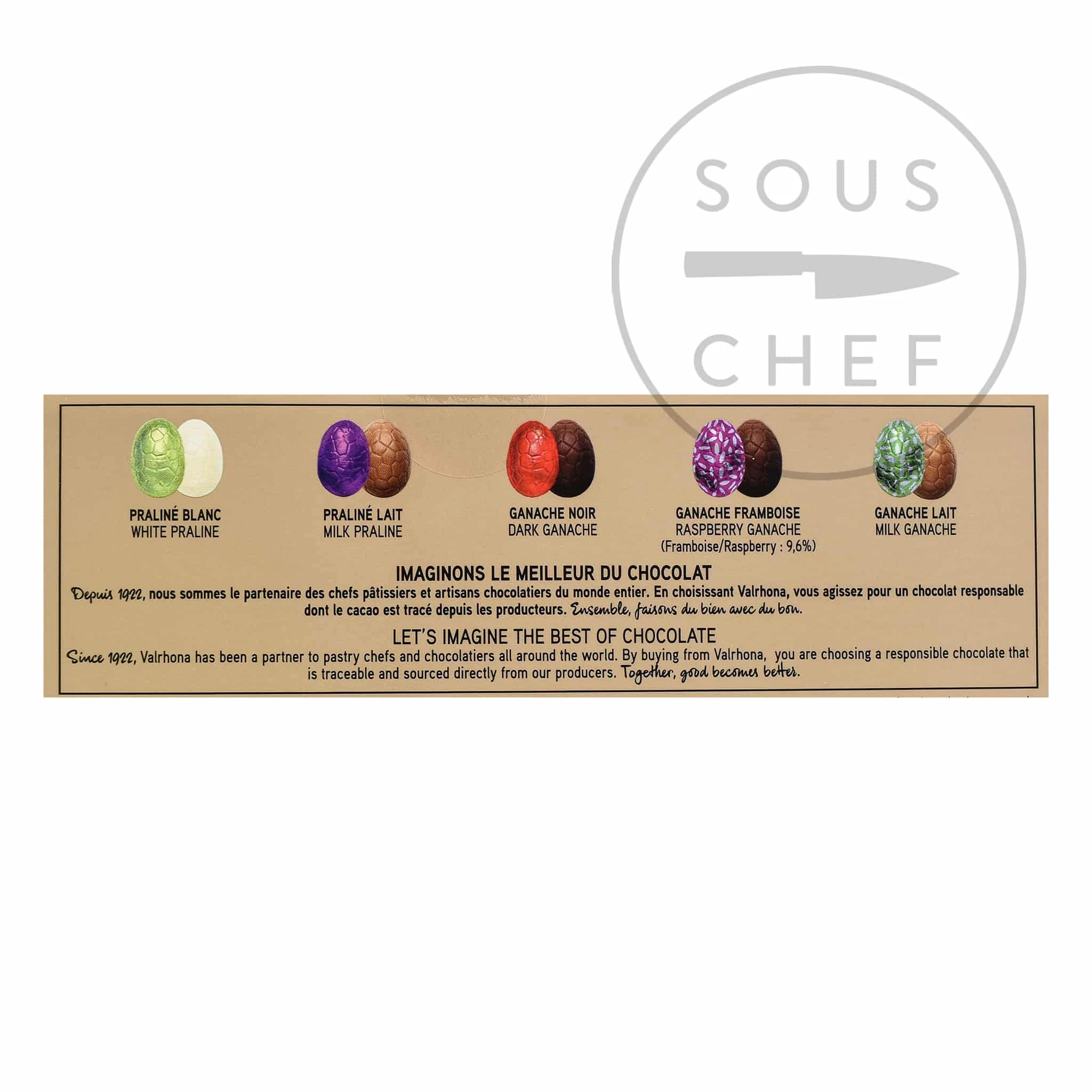 Valrhona Assorted Easter Eggs 300g 5 Valrhona Assorted Easter Eggs 300g