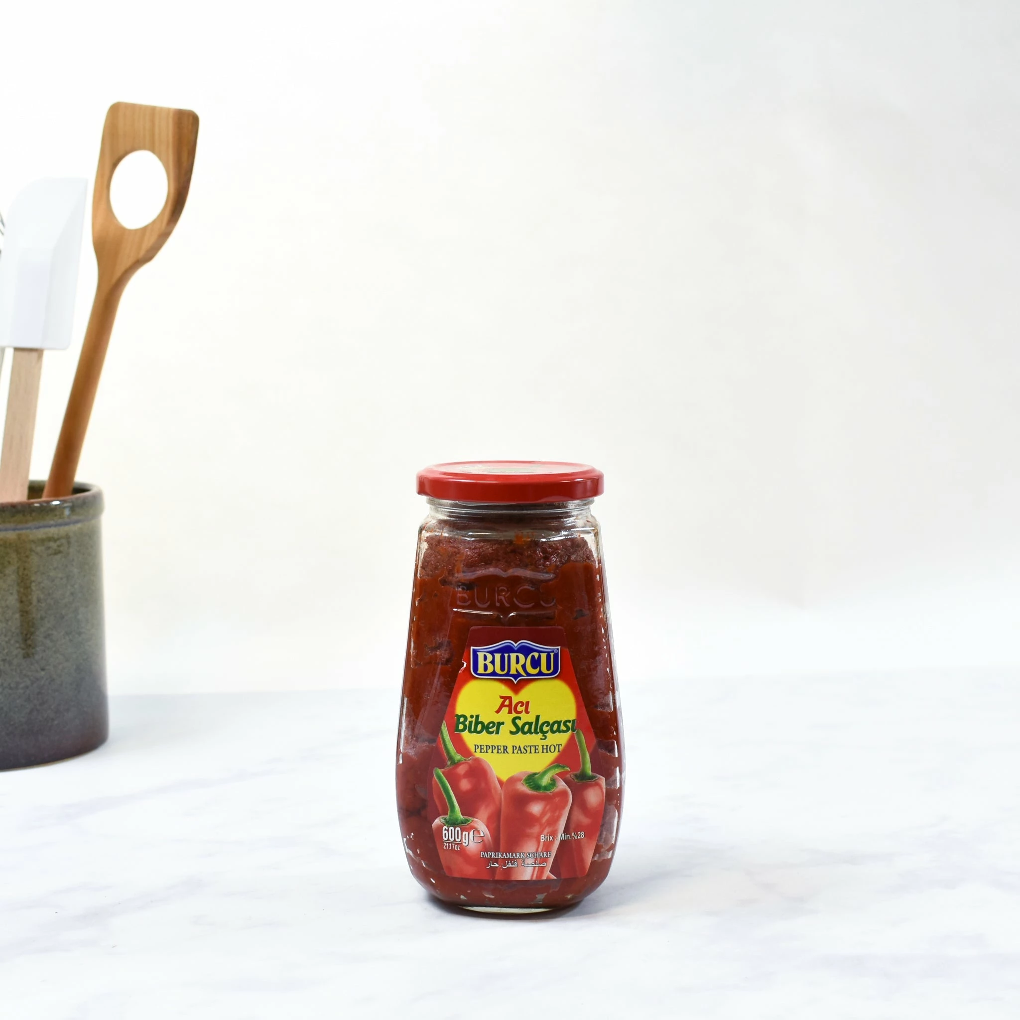 Burcu Turkish Hot Pepper Paste - Biber Salcasi 600g 4 Burcu Turkish Hot Pepper Paste - Biber Salcasi 600g