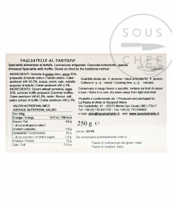 Pasta Di Aldo Truffle Tagliatelle Egg Pasta 250g Ingredients