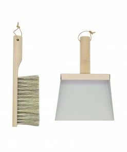 Andree Jardin Natural Fibre & Beech Hand Brush & Dustpan - Grey Cookware