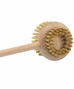 Andree Jardin Long Handled Back Brush - Waxed Beech Wood & Hog Bristle