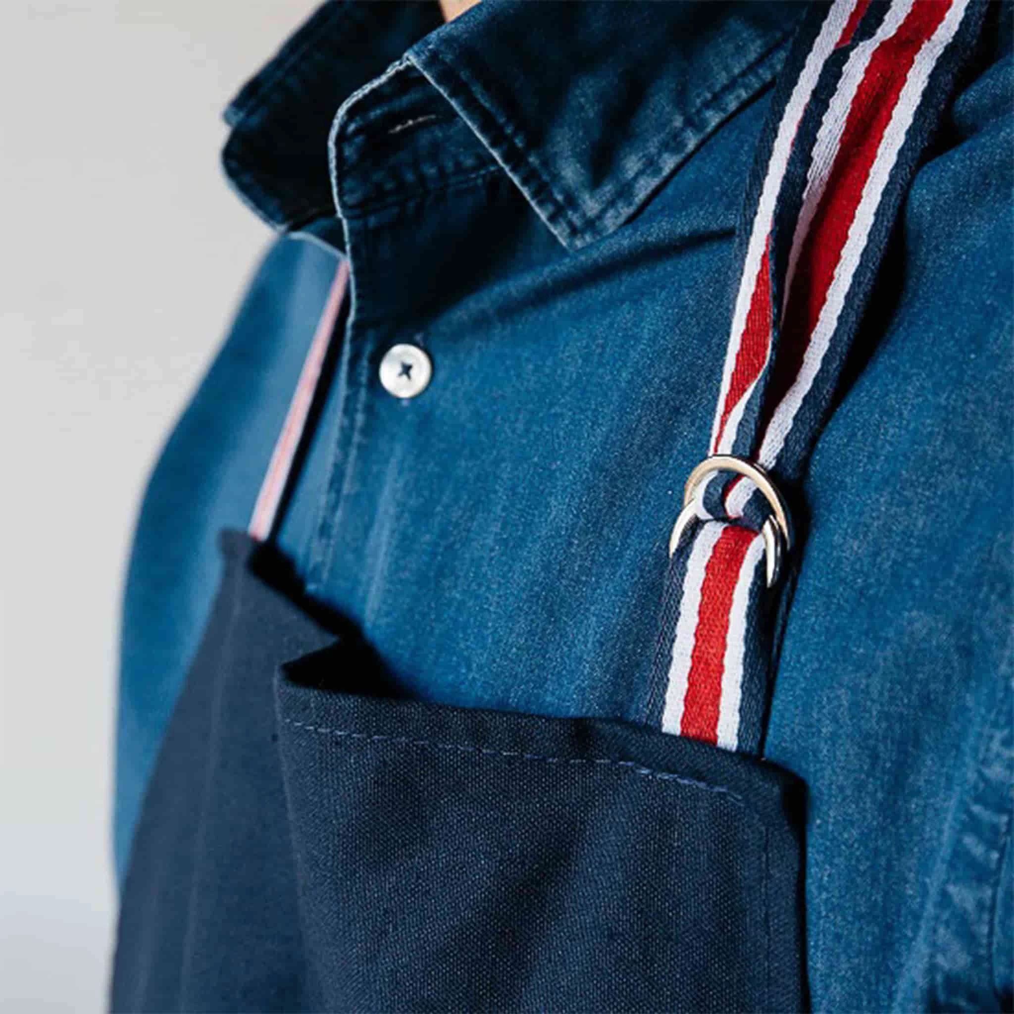 Cookware Andree Jardin Blue Cotton Apron 4 Cookware Andree Jardin Blue Cotton Apron