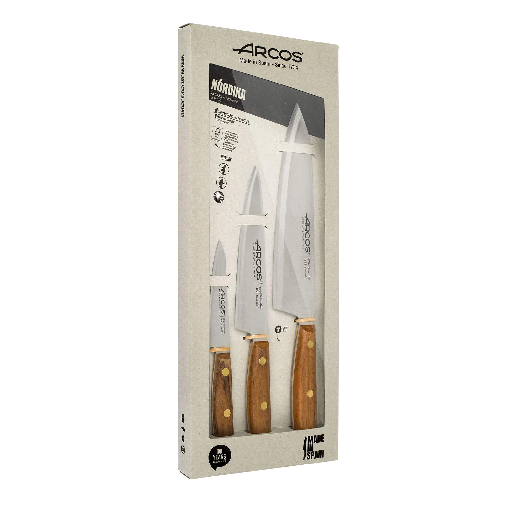 Cookware Arcos Nordika 3 Piece Knife Set 3 Cookware Arcos Nordika 3 Piece Knife Set