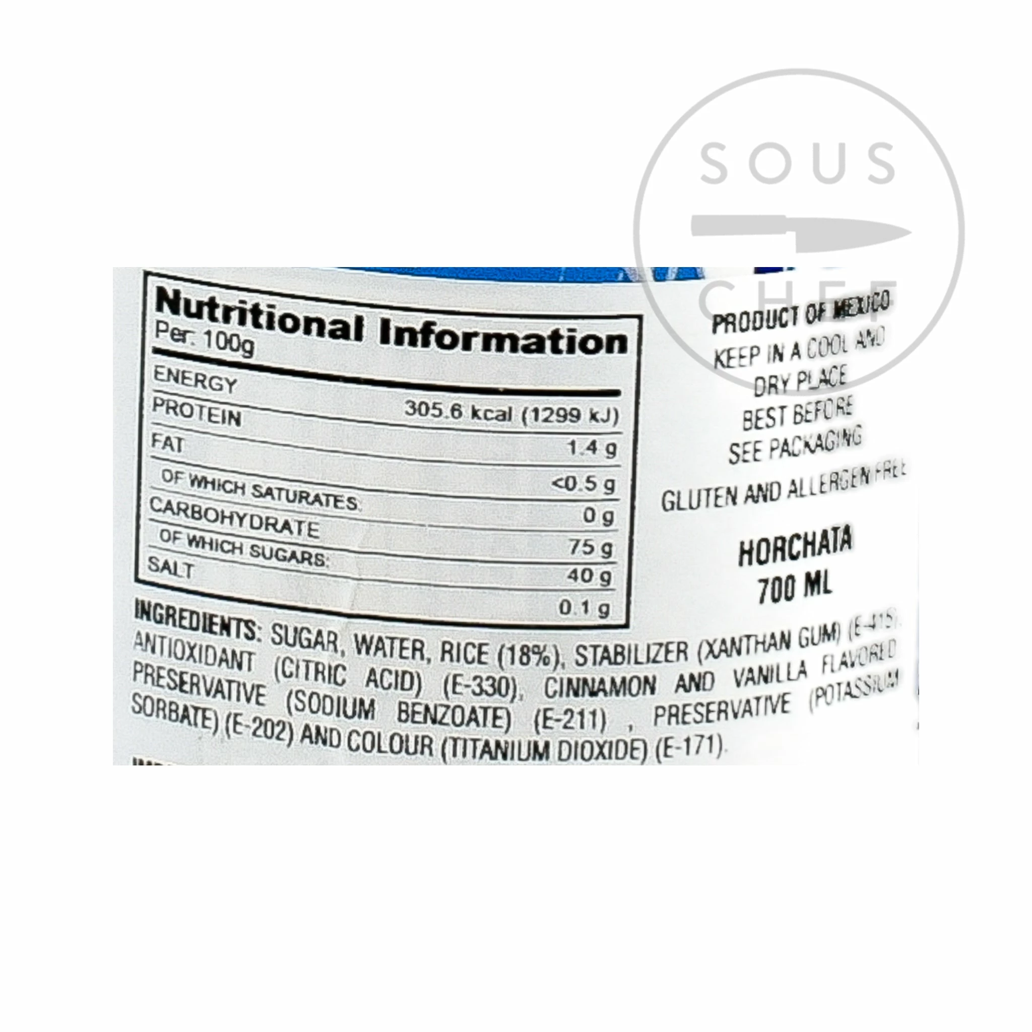 El Yucateco Concentrated Horchata 700ml Ingredients 4 El Yucateco Concentrated Horchata 700ml Ingredients