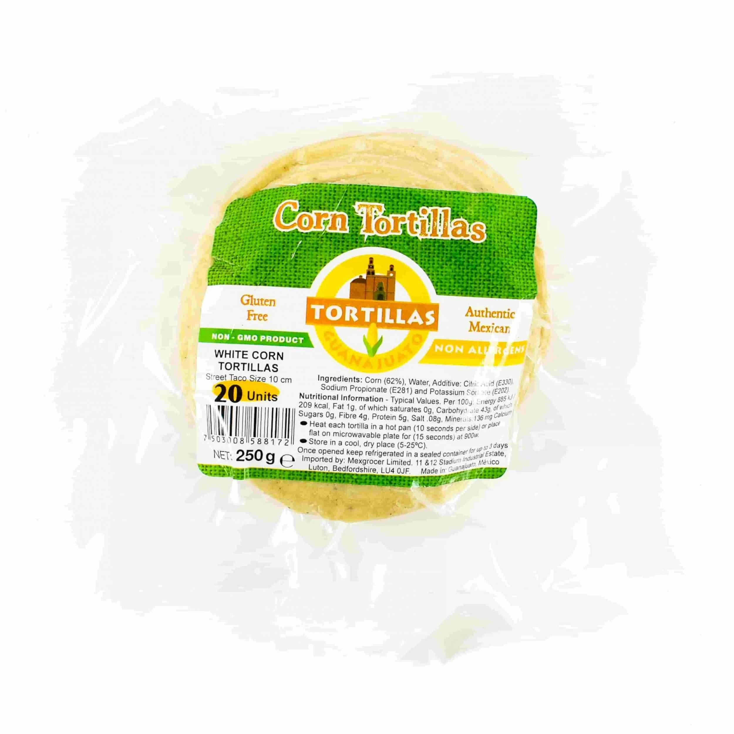 Ingredients Guanajuato White Corn Tortillas 10cm 3 Ingredients Guanajuato White Corn Tortillas 10cm