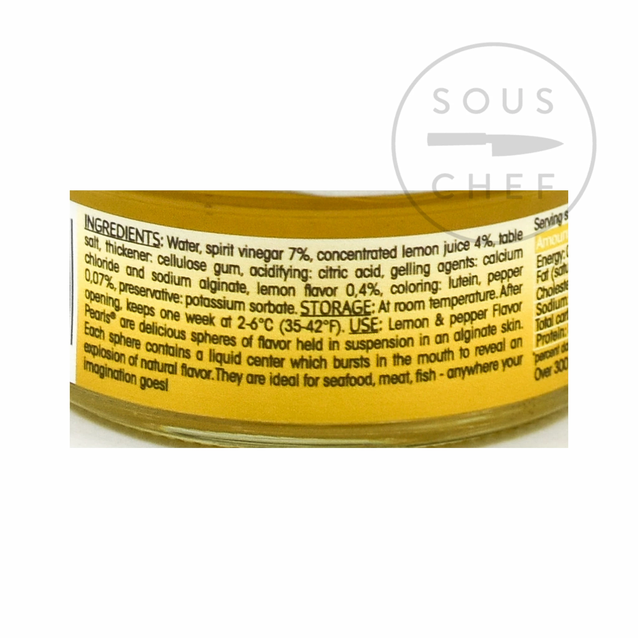 Christine Le Tennier Lemon & Pepper Flavour Pearls Ingredients 4 Christine Le Tennier Lemon & Pepper Flavour Pearls Ingredients