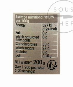 Christine Le Tennier White Balsamic And Black Truffle Flavor Pearls Ingredients