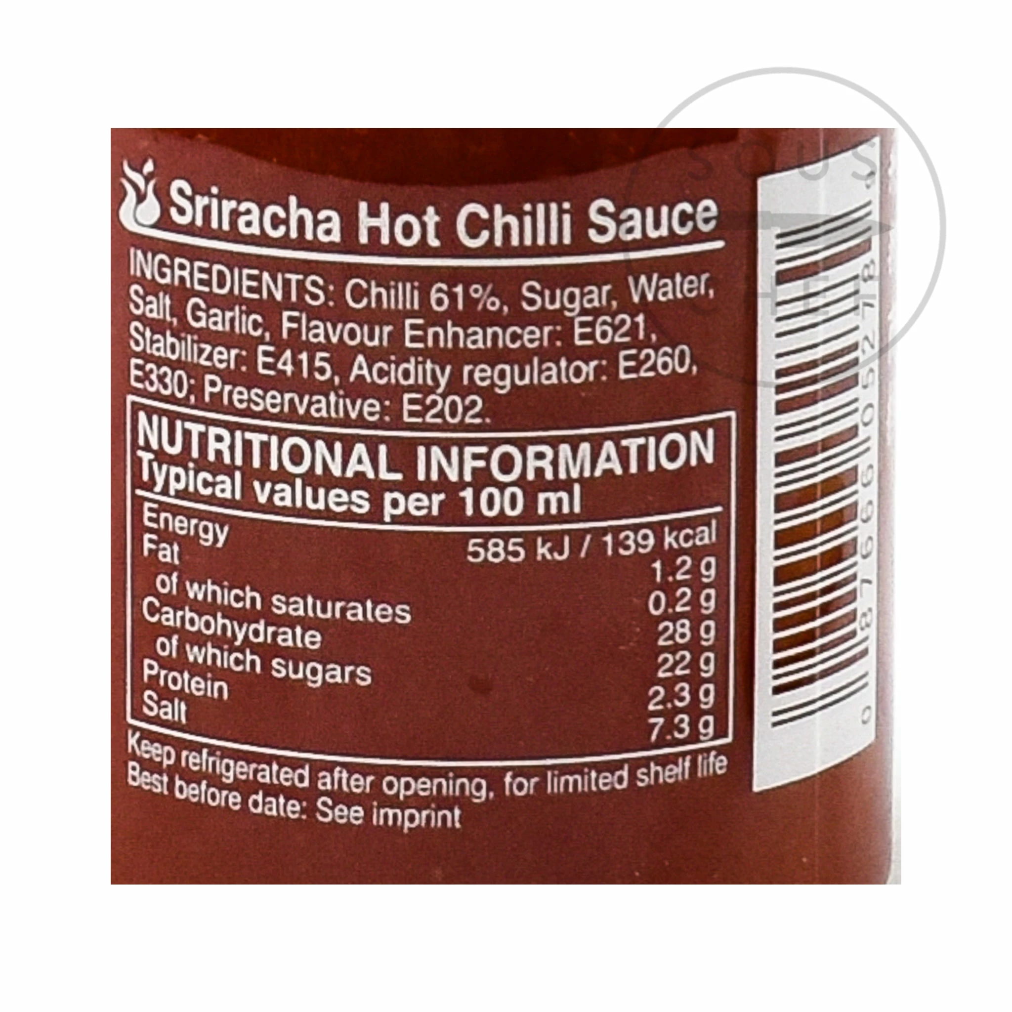 Ingredients Flying Goose Sriracha 9 Ingredients Flying Goose Sriracha