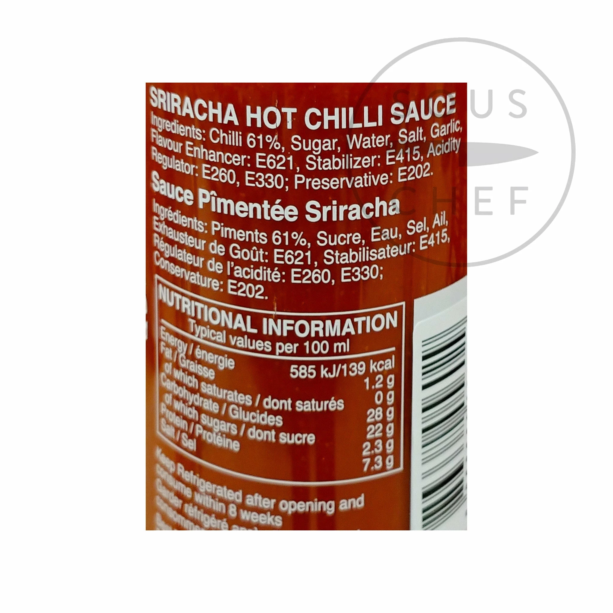 Ingredients Flying Goose Sriracha 7 Ingredients Flying Goose Sriracha