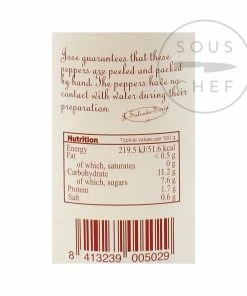 Navarrico Ingredients Piquillo Pepper Strips 390g 11 Navarrico Ingredients Piquillo Pepper Strips 390g