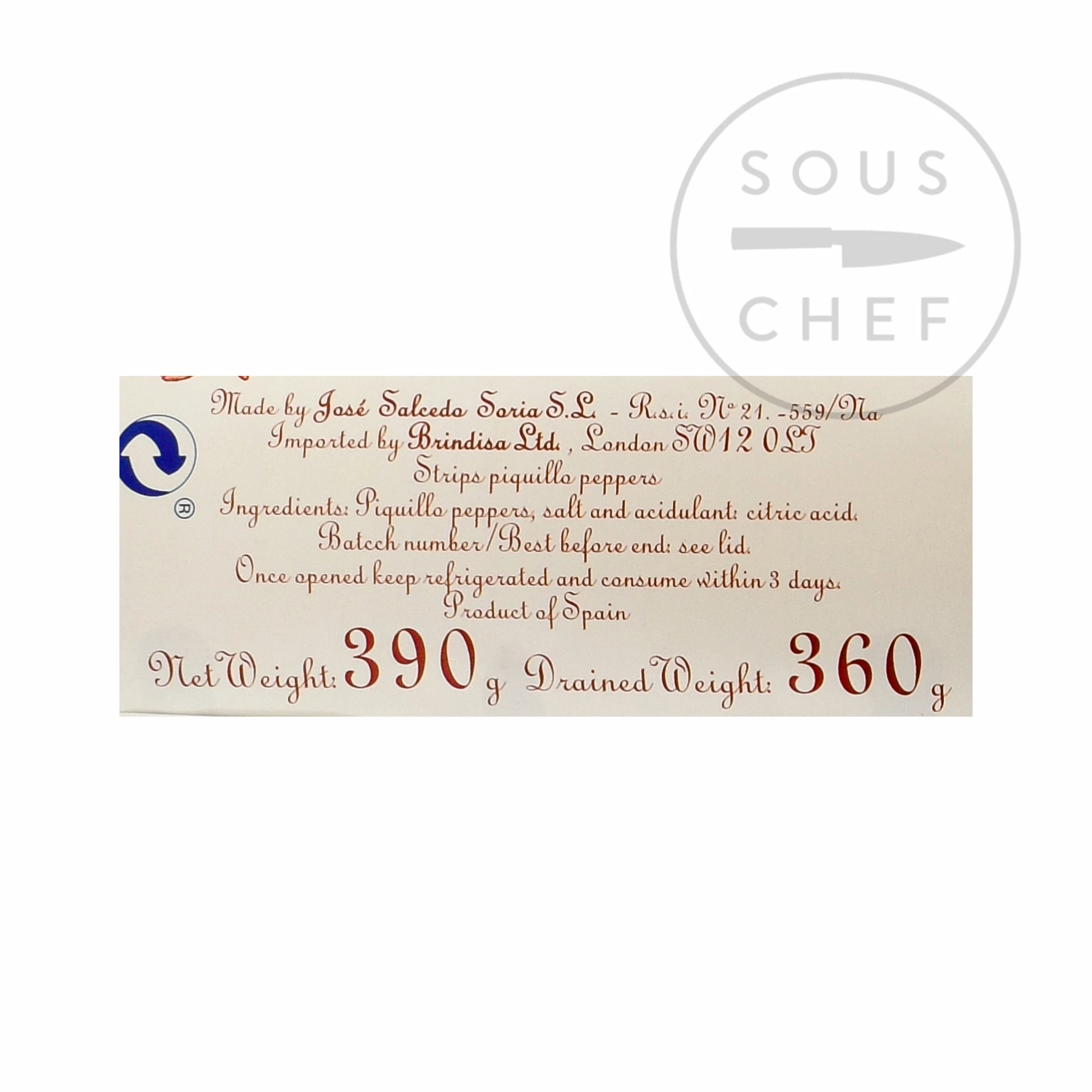 Navarrico Ingredients Piquillo Pepper Strips 390g 6 Navarrico Ingredients Piquillo Pepper Strips 390g