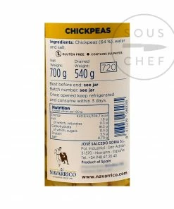 Brindisa Navarrico Garbanzos Chickpeas 700g Ingredients