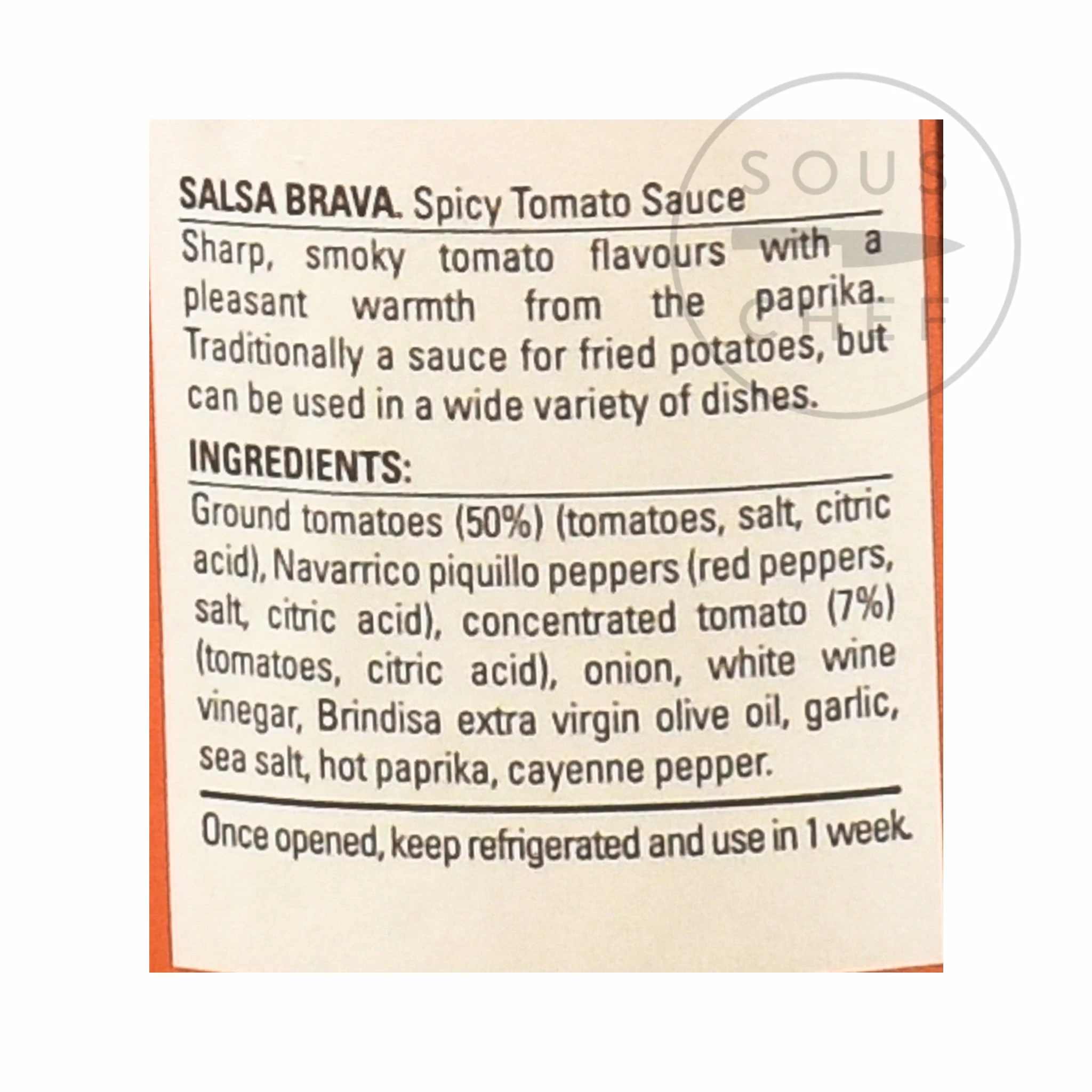 Brindisa Salsa Brava, Spicy Tomato Sauce 315g Ingredients 4 Brindisa Salsa Brava, Spicy Tomato Sauce 315g Ingredients