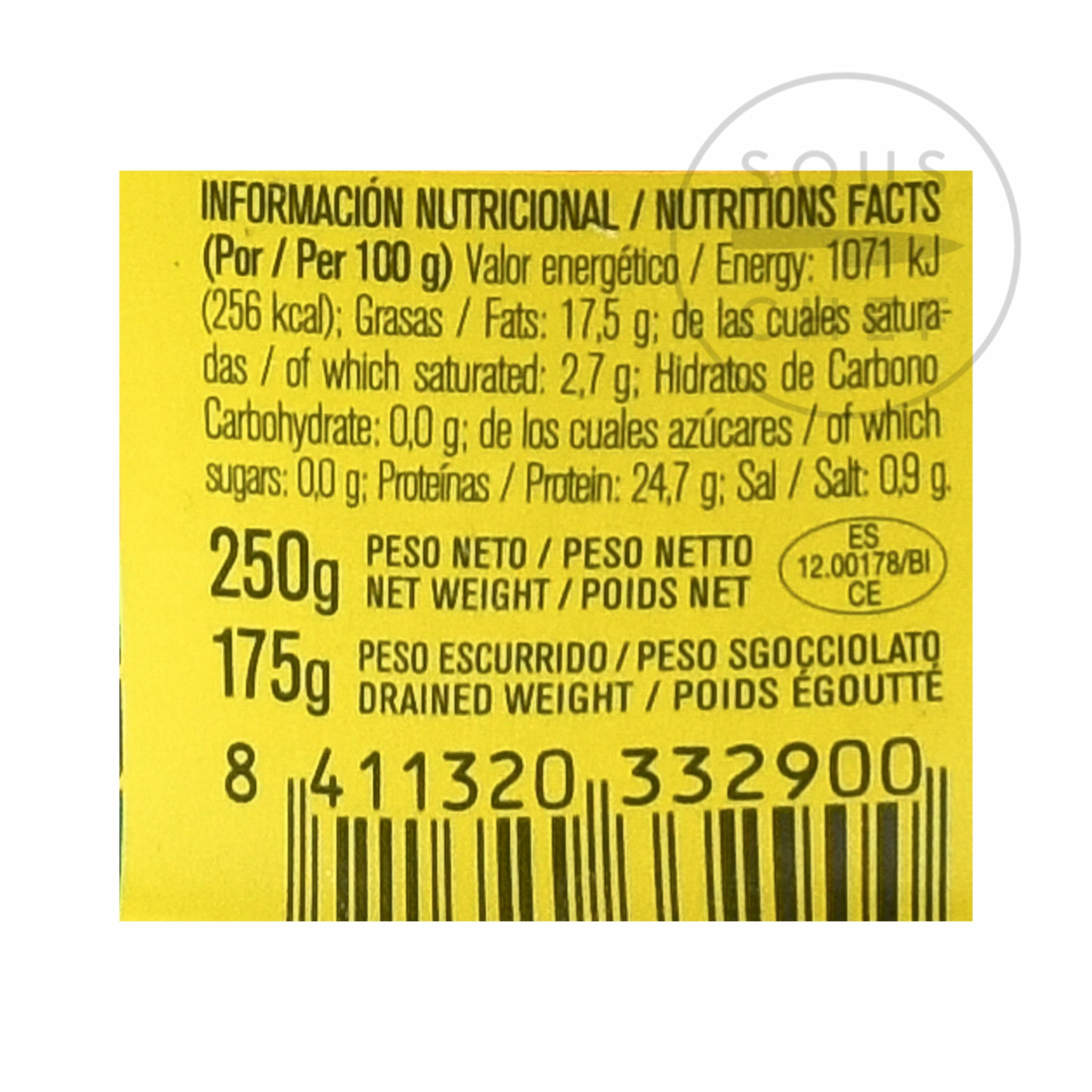 Ortiz Atun Claro Fillet In Olive Oil 250g Ingredients 4 Ortiz Atun Claro Fillet In Olive Oil 250g Ingredients