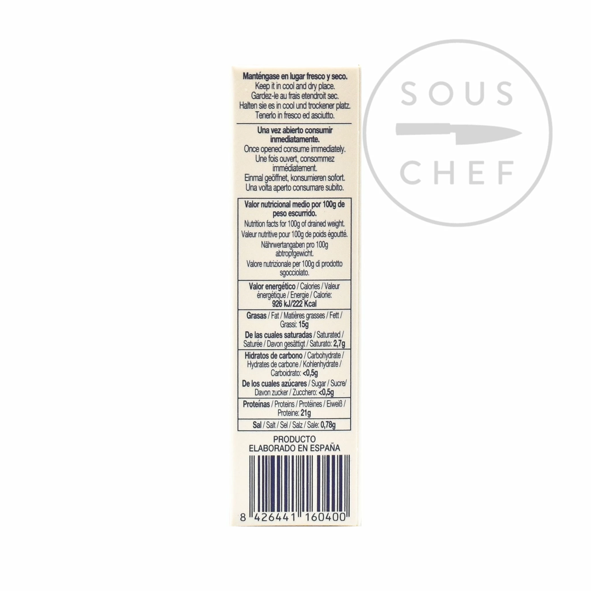 Ingredients La Brujula Sardinillas - Small Sardines 115g 5 Ingredients La Brujula Sardinillas - Small Sardines 115g