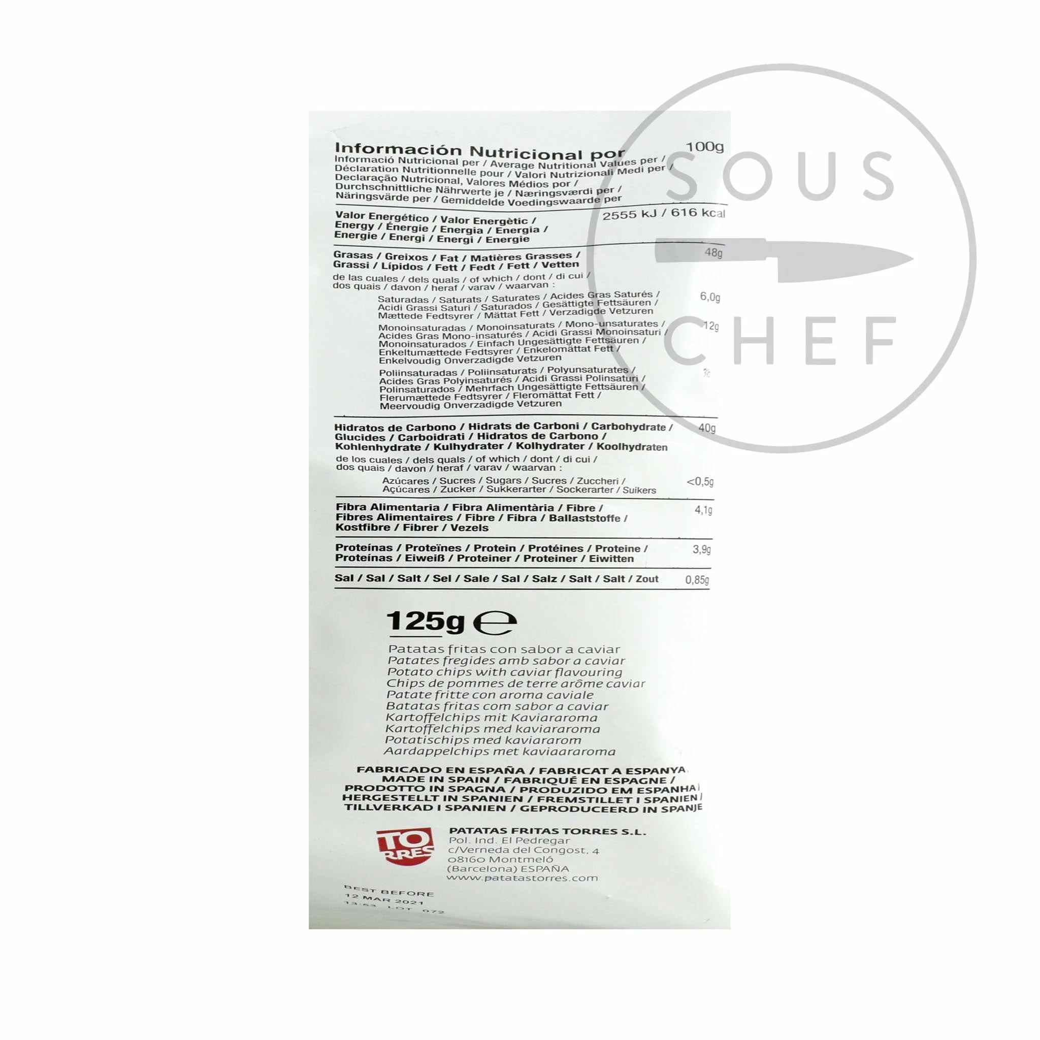 Torres Caviar Crisps 110g 5 Torres Caviar Crisps 110g