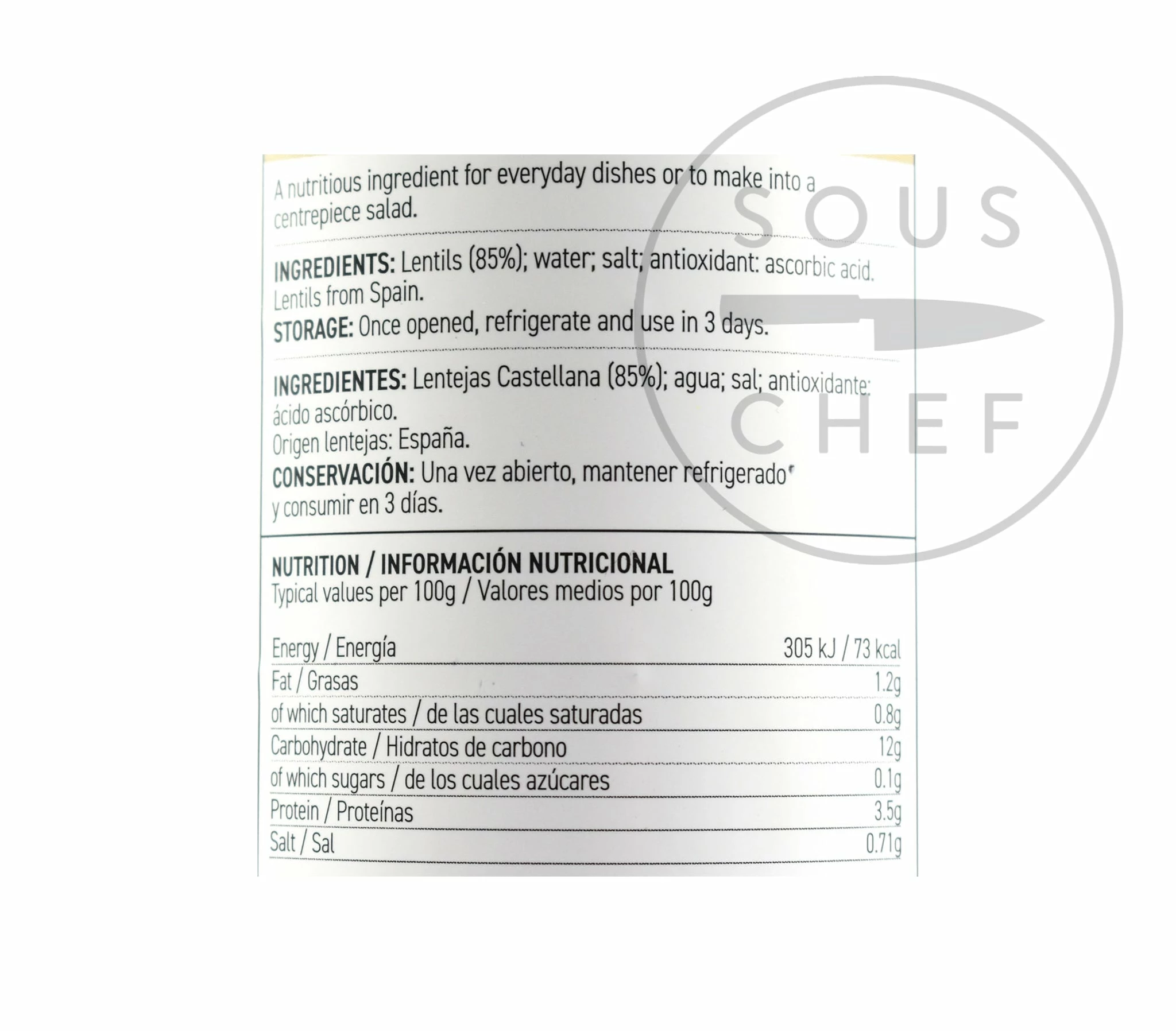 Perello Castellana Lentils 700g Ingredients 4 Perello Castellana Lentils 700g Ingredients