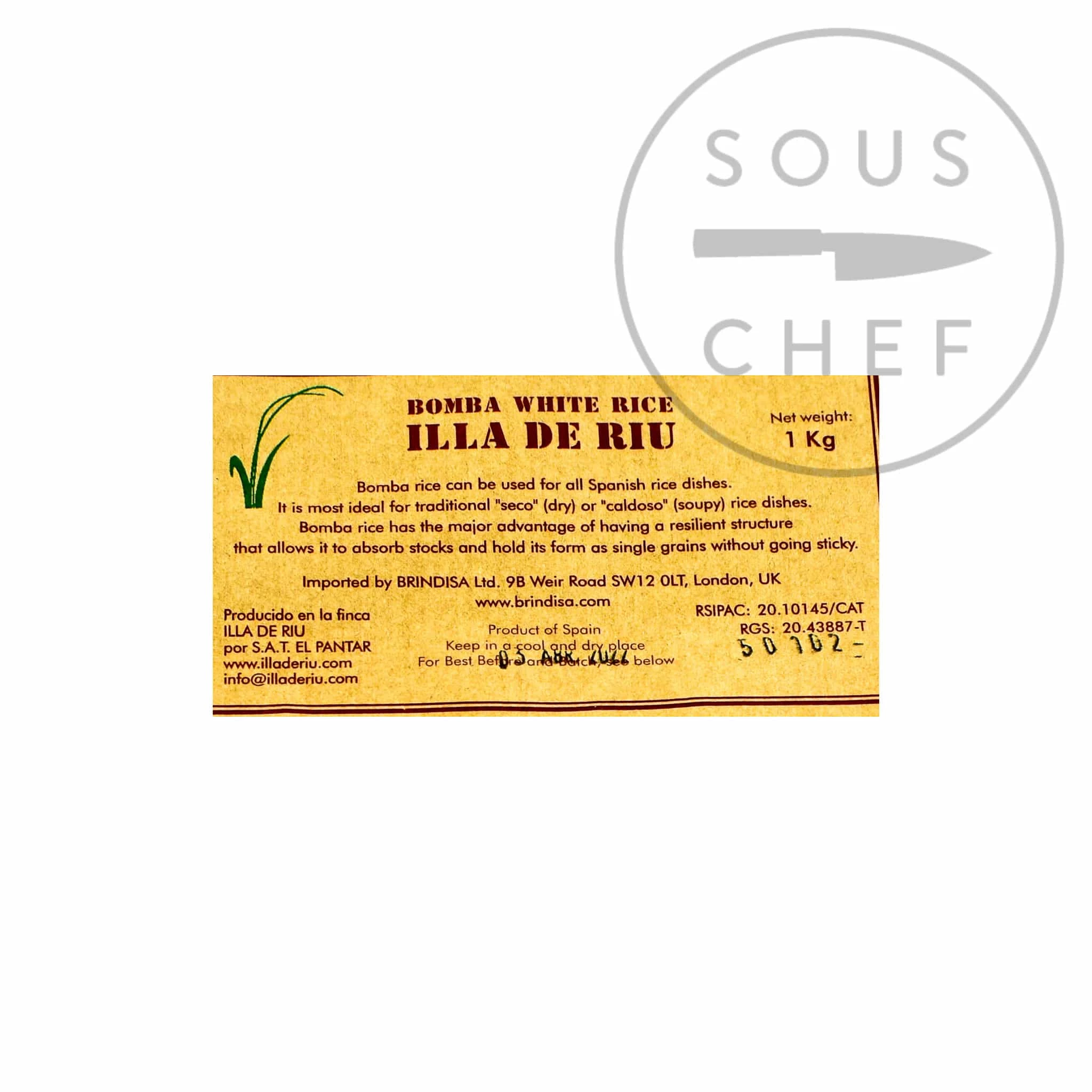 Illa De Riu Bomba Paella Rice 1kg Ingredients 4 Illa De Riu Bomba Paella Rice 1kg Ingredients