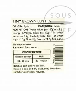 Brindisa Epic Pardina Lentils In Cloth Sack 500g Ingredients