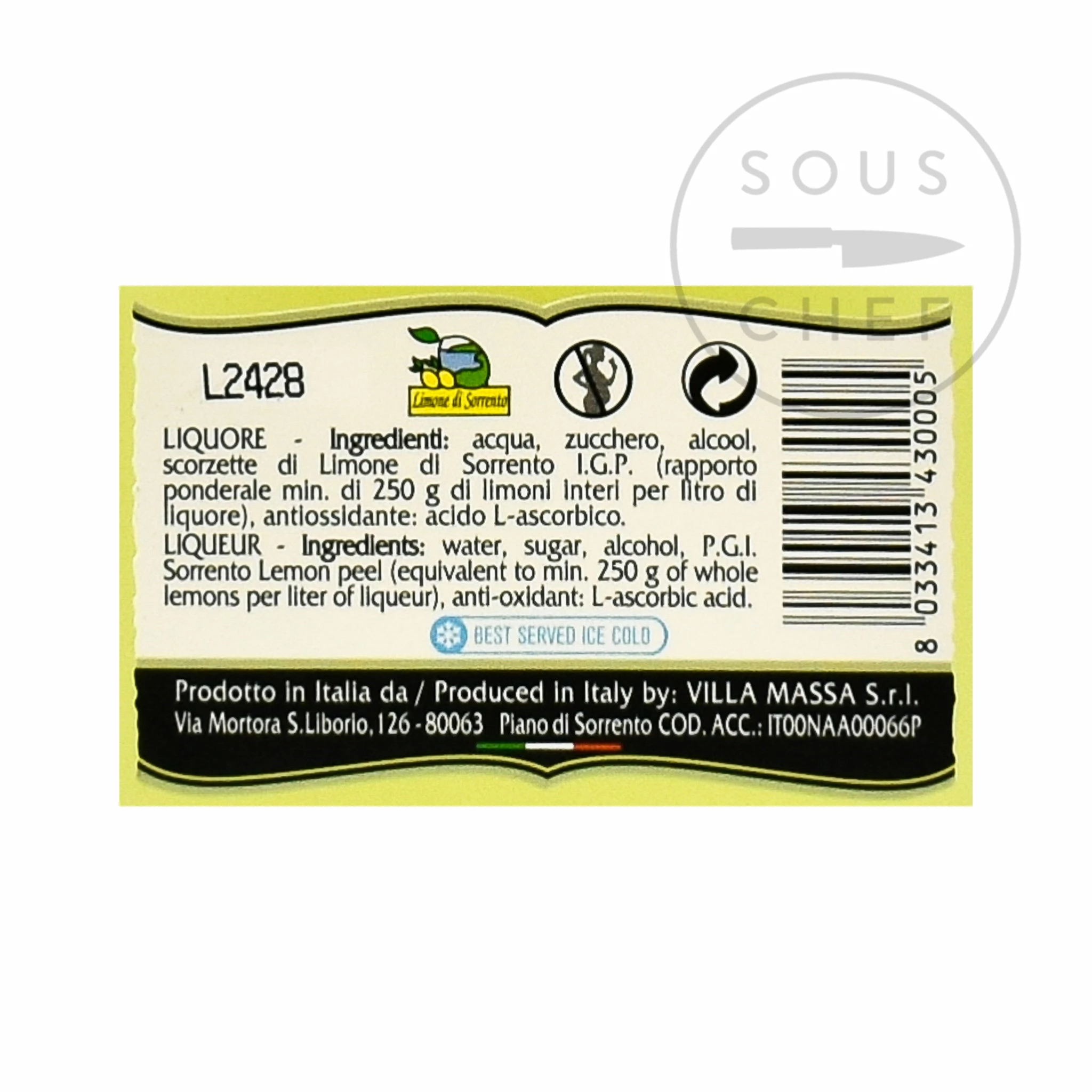 Villa Massa Limoncello 500ml 4 Villa Massa Limoncello 500ml
