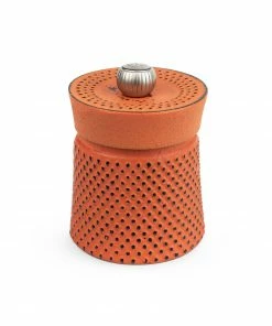 Peugeot Bali Fonte Cast Iron Pepper Mill Orange 8cm