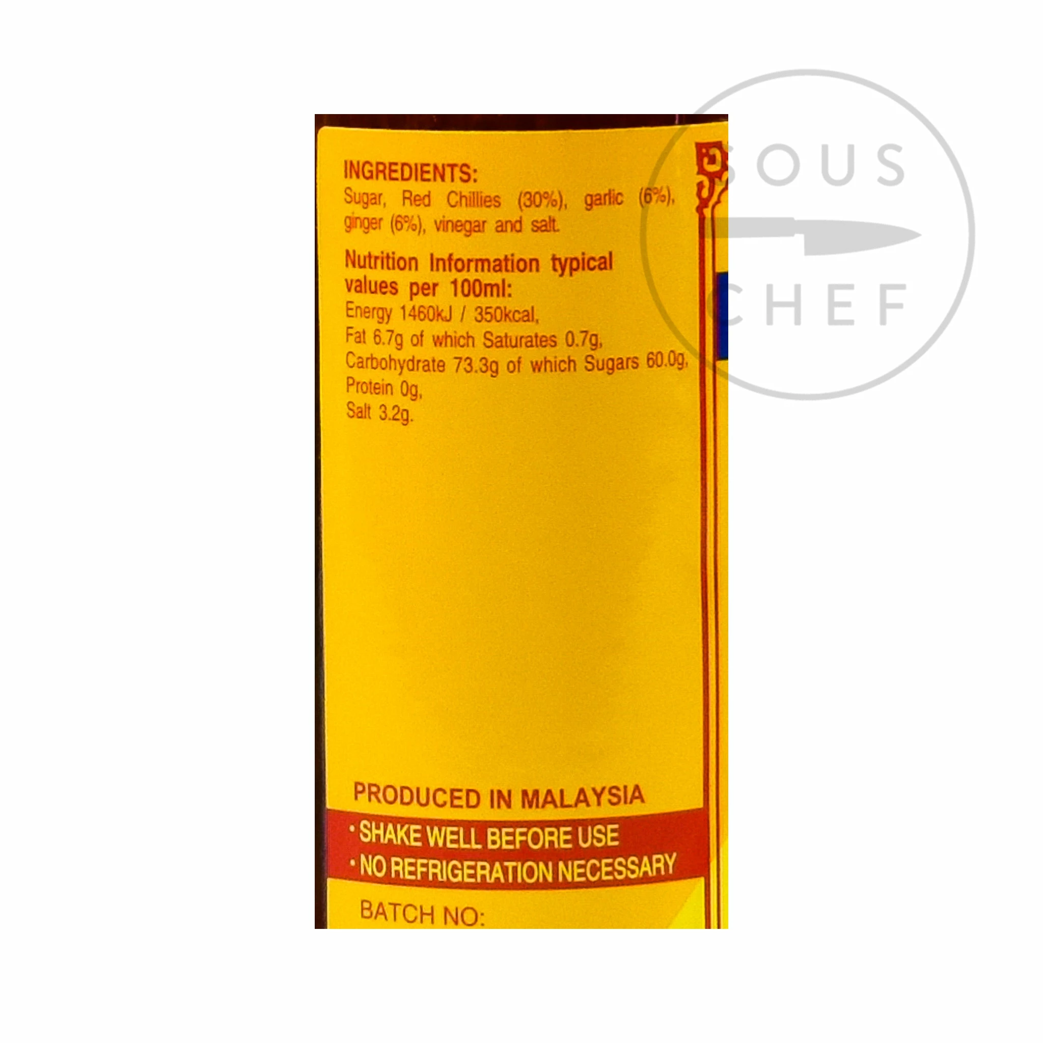 Lingham's Ginger Garlic Chilli Sauce 358g Ingredients 5 Lingham's Ginger Garlic Chilli Sauce 358g Ingredients