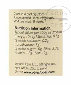 Opies Capers In Spirit Vinegar 180g Ingredients 8 Opies Capers In Spirit Vinegar 180g Ingredients