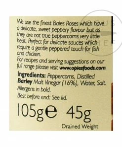 Opies Ingredients Pink Peppercorns With Malt Vinegar 105g