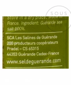 Le Guerandais Coarse Grey Sea Salt 1kg Ingredients