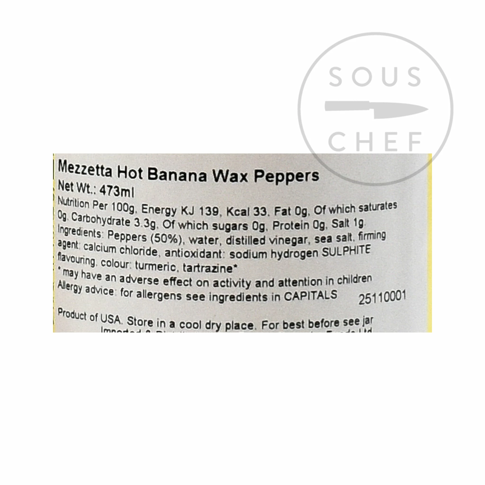 Mezzetta Hot Banana Wax Peppers 473g Ingredients 4 Mezzetta Hot Banana Wax Peppers 473g Ingredients