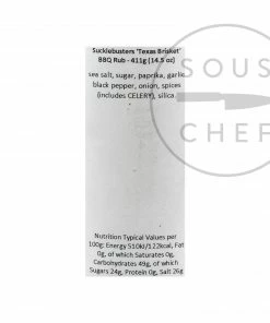 Sucklebusters Texas Brisket BBQ Rub 340g Ingredients