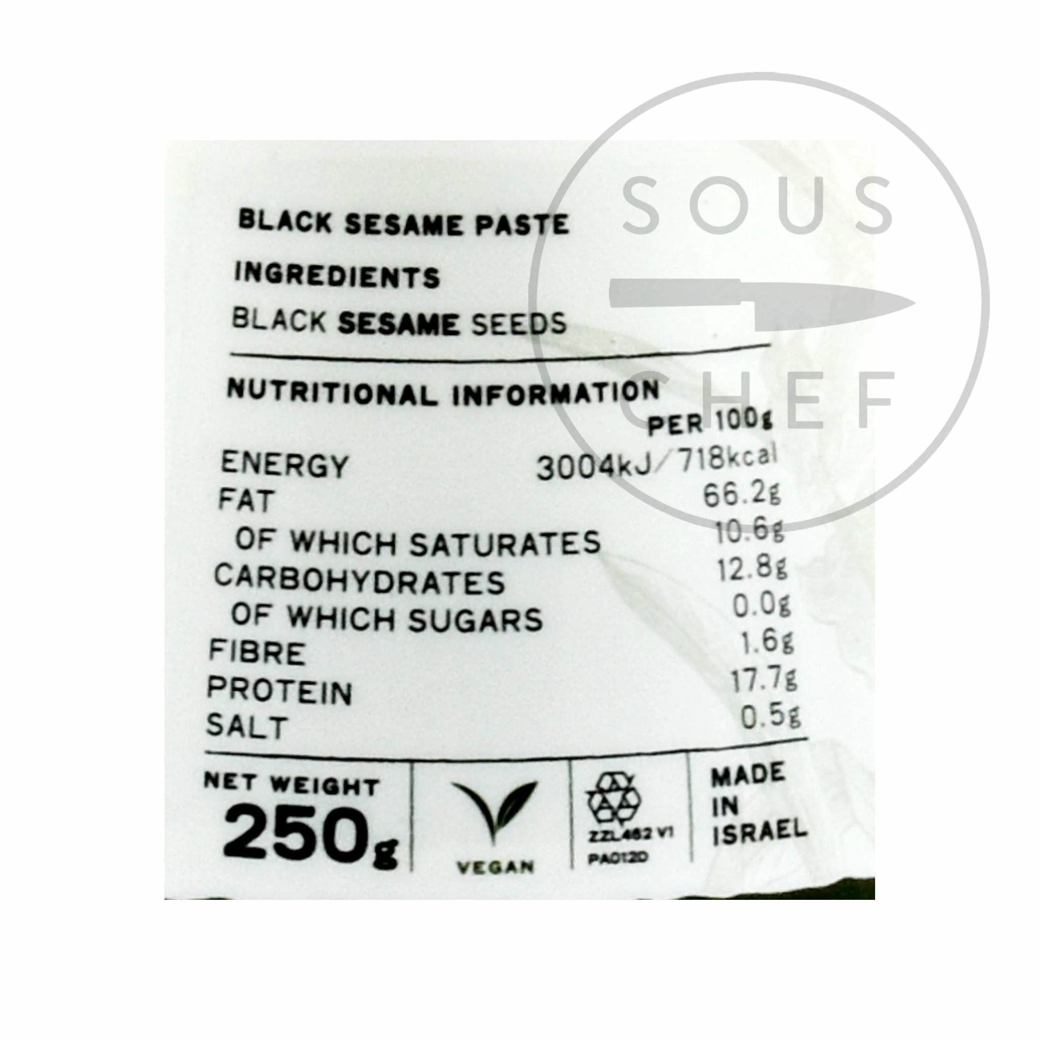 Ingredients Belazu Black Tahini 250g 4 Ingredients Belazu Black Tahini 250g