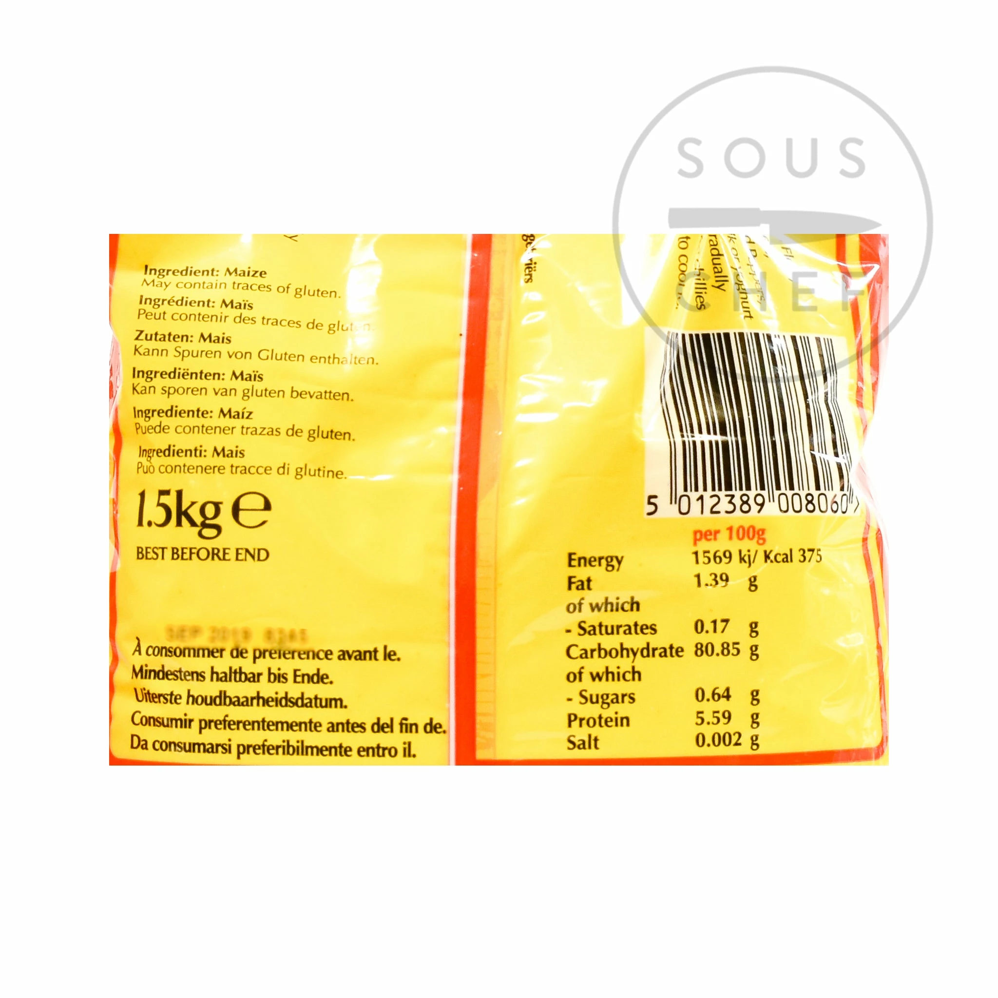 Dunn's River Cornmeal Fine Polenta 1.5kg Ingredients 4 Dunn's River Cornmeal Fine Polenta 1.5kg Ingredients