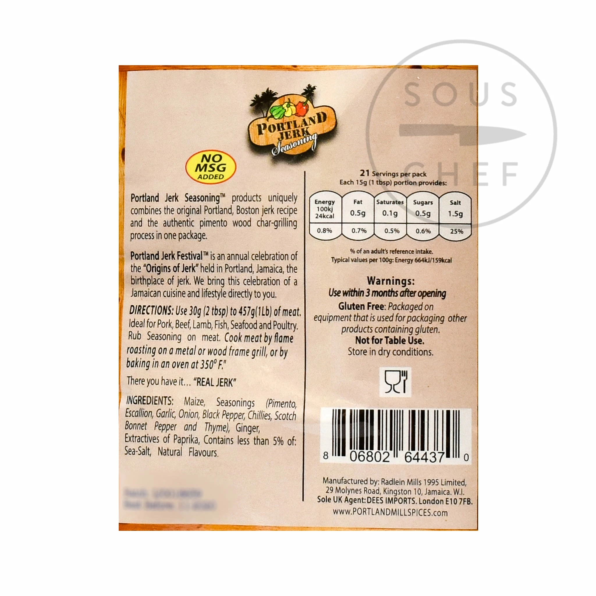 Radlein Mills Portland Jerk Seasoning 320g 4 Radlein Mills Portland Jerk Seasoning 320g