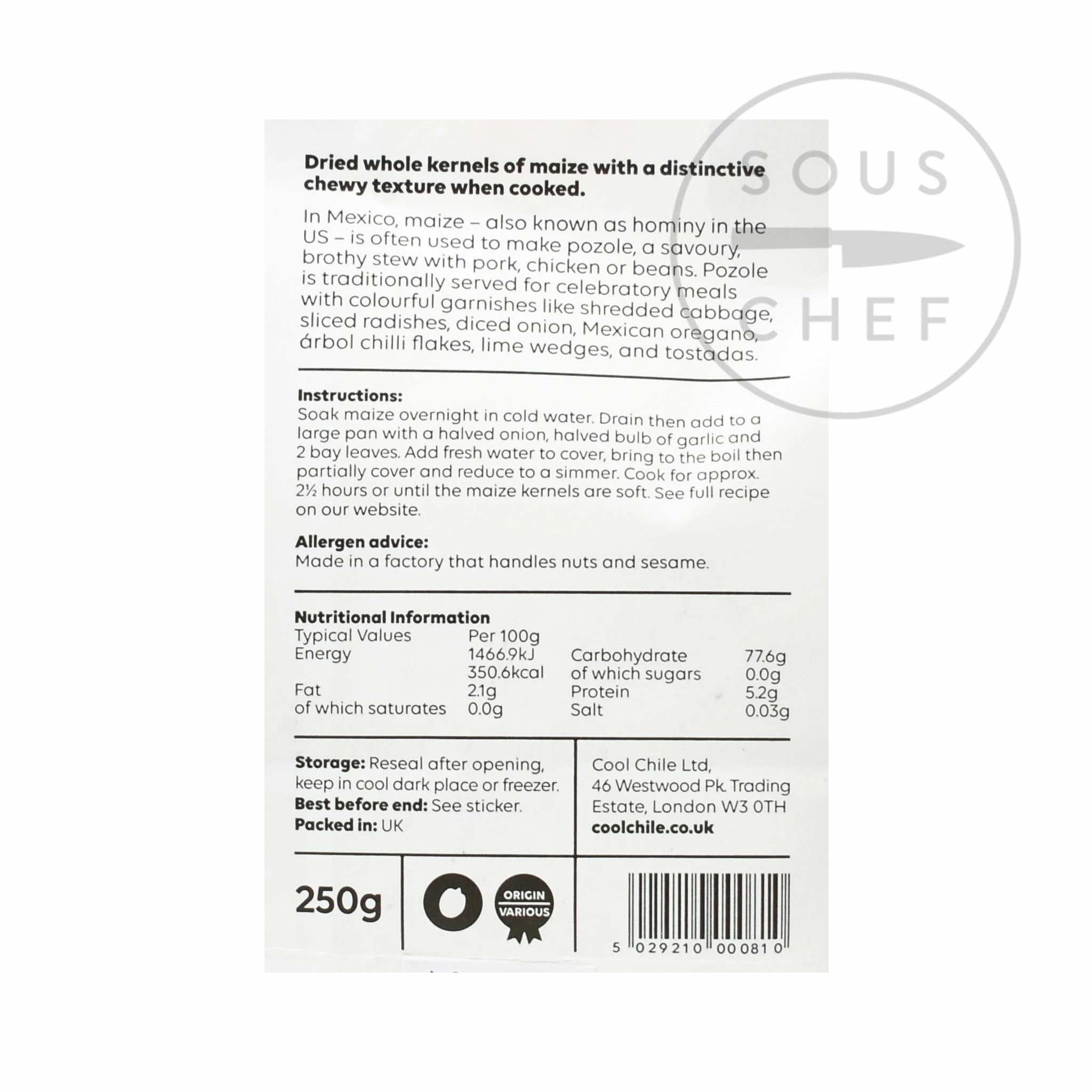 Cool Chile Co Maize For Pozole 250g 4 Cool Chile Co Maize For Pozole 250g