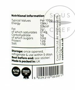 Cool Chile Co Tomatillo Salsa 260g Ingredients