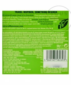 Ingredients Willie's Cacao Matcha White Chocolate 50g