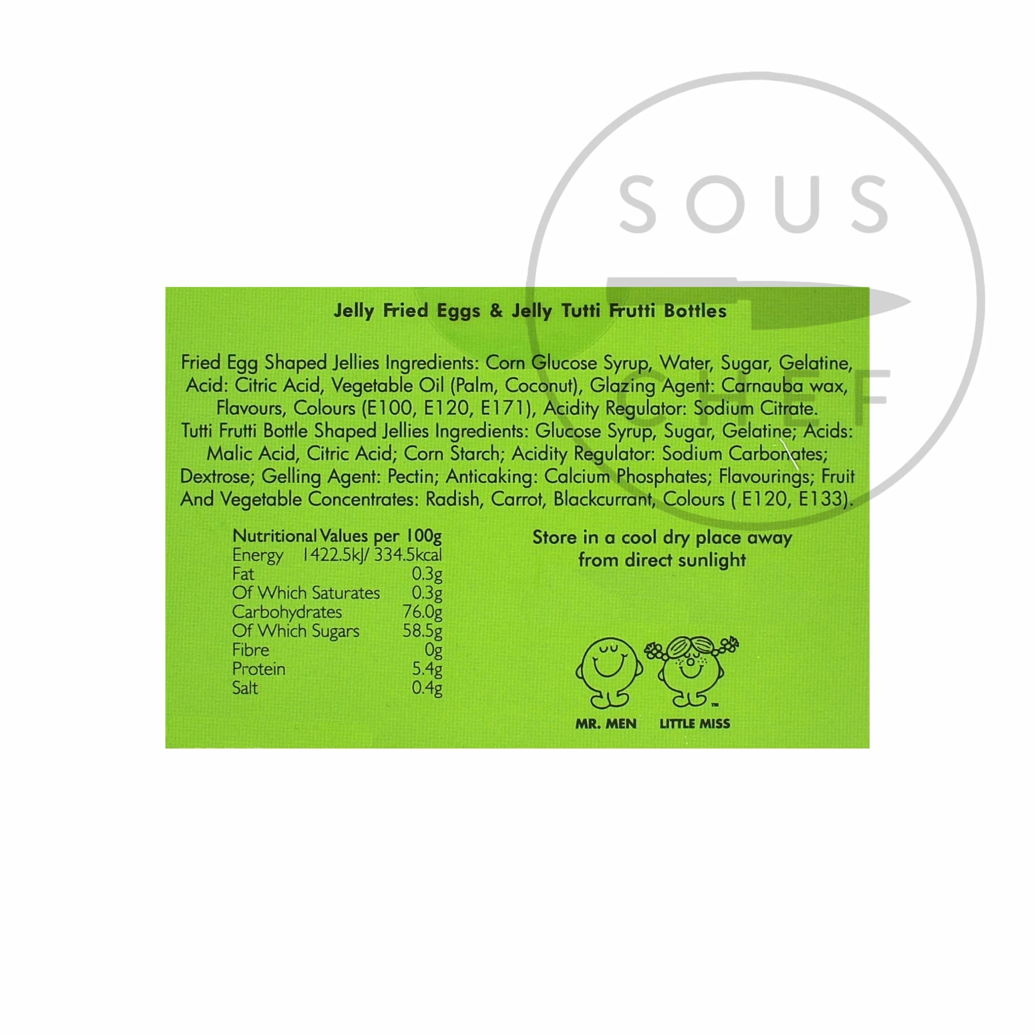 Mr Men And Little Miss Mr Strong Jelly Eggs & Jelly Shakes 100g 4 Mr Men And Little Miss Mr Strong Jelly Eggs & Jelly Shakes 100g