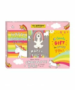 The Happy News Happy News Happy Birthday Chocolate Bar Trio 300g Ingredients