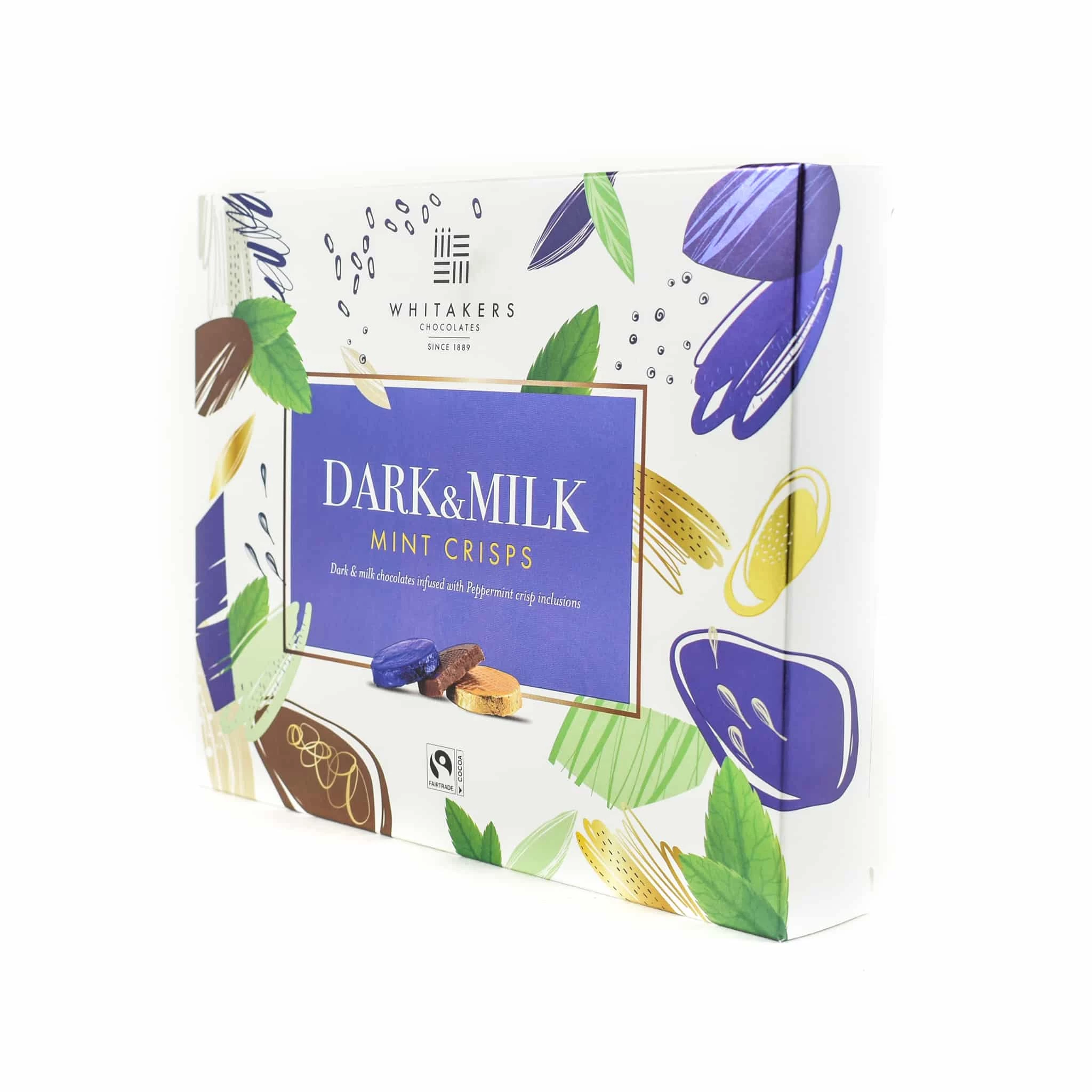 Whitakers Mixed Milk & Dark Mint Crisps 180g 3 Whitakers Mixed Milk & Dark Mint Crisps 180g