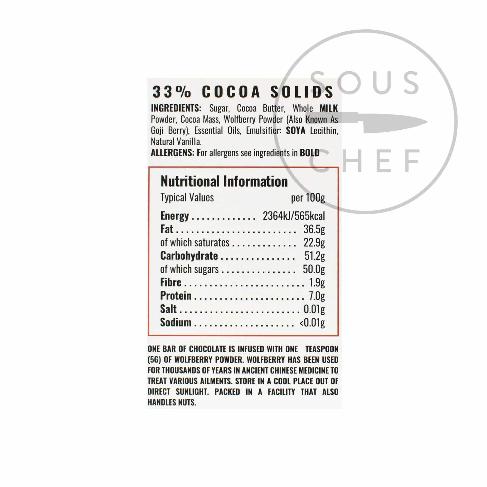 Ingredients Wizards Enchanted Forest Wolf Berry Chocolate 55g 4 Ingredients Wizards Enchanted Forest Wolf Berry Chocolate 55g