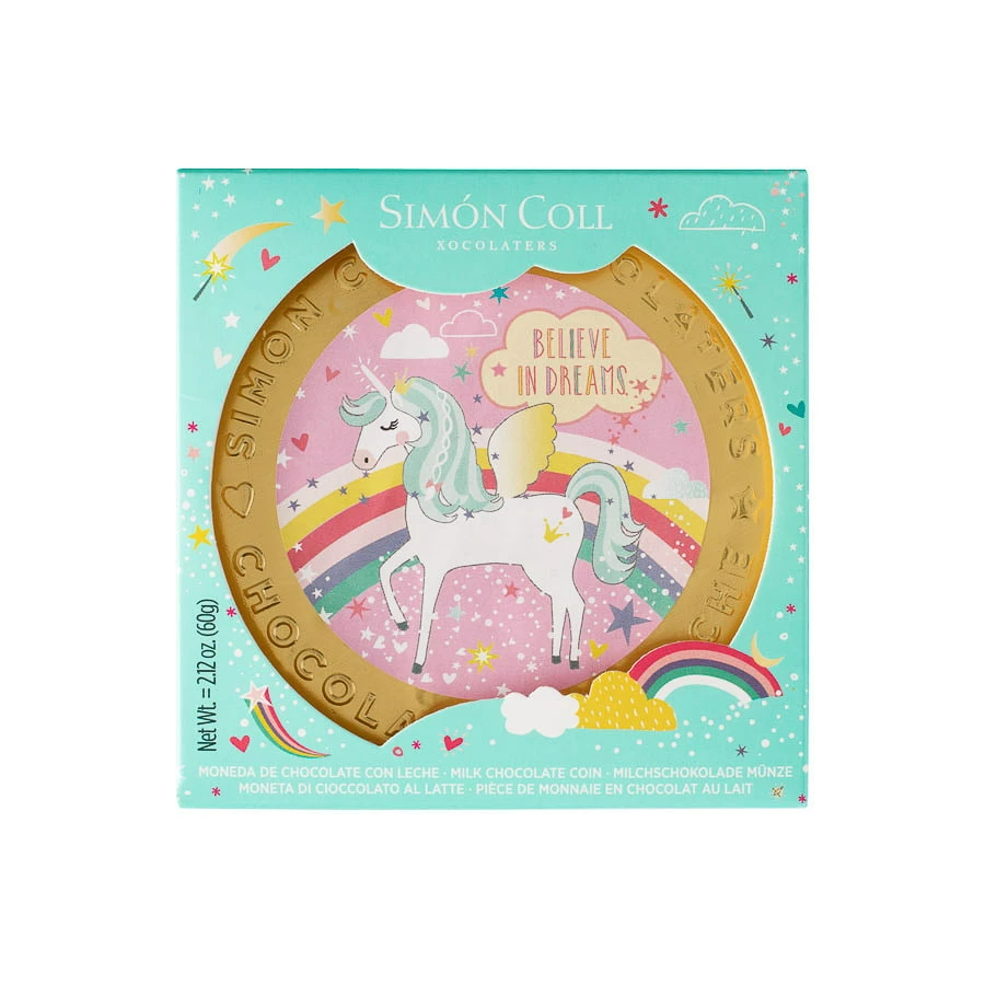 Unicorns And Dinosaurs Ingredients Unicorn Chocolate Medallion 60g 3 Unicorns And Dinosaurs Ingredients Unicorn Chocolate Medallion 60g